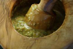 Recette Dukan : Pesto de basilic aux graines de moutarde (condiment)