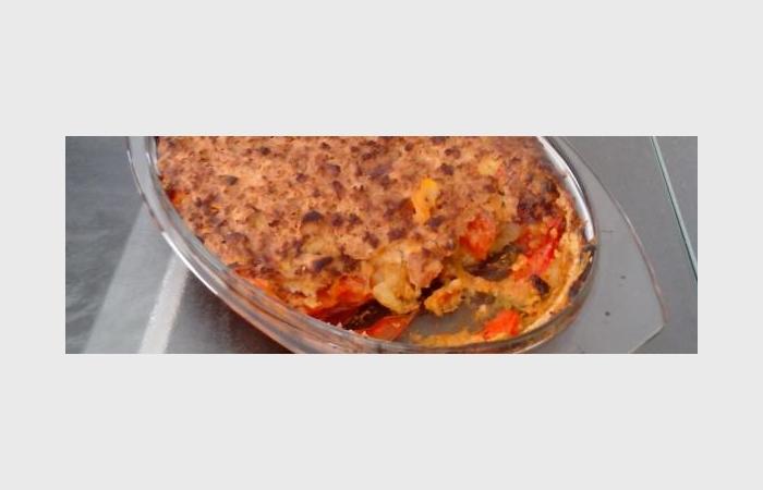 Rgime Dukan (recette minceur) : Crumble courgettes/ tomate tofu #dukan https://www.proteinaute.com/recette-crumble-courgettes-tomate-tofu-10950.html