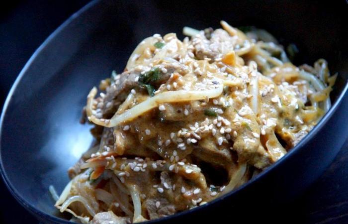 R�gime Dukan (recette minceur) : Konjac au boeuf et germes de soja #dukan https://www.proteinaute.com/recette-konjac-au-boeuf-et-germes-de-soja-11024.html