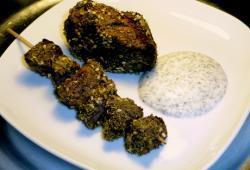 Recette Dukan : Brochettes de boeuf au za'atar et leur sauce au yaourt