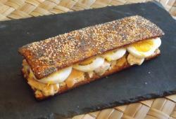 Recette Dukan : Sandwich baguette poulet/œuf/fromage