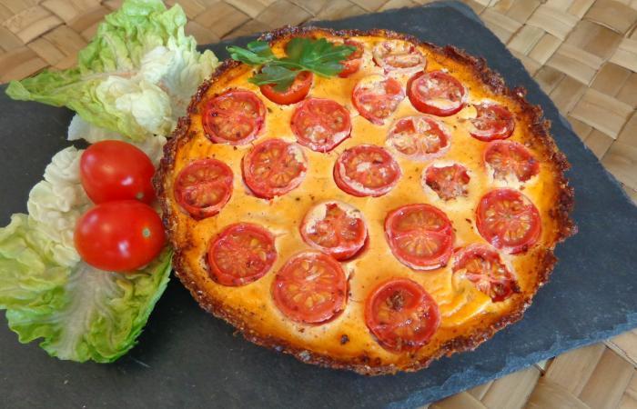 Régime Dukan (recette minceur) : Tarte aux tomates cerises #dukan https://www.proteinaute.com/recette-tarte-aux-tomates-cerises-11219.html