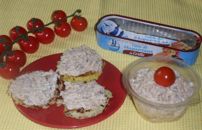 R�gime Dukan (recette minceur) : Rillette de maquereaux sur canap� de l�gumes  #dukan https://www.proteinaute.com/recette-rillette-de-maquereaux-sur-canape-de-legumes-11426.html