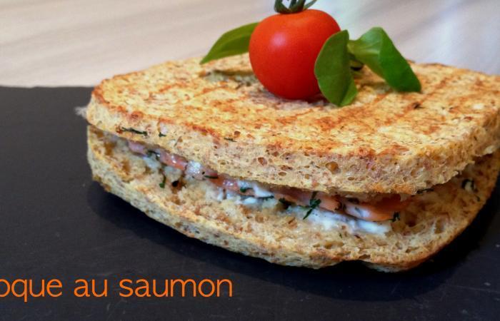 R�gime Dukan (recette minceur) : Croque au saumon fum� #dukan https://www.proteinaute.com/recette-croque-au-saumon-fume-11430.html