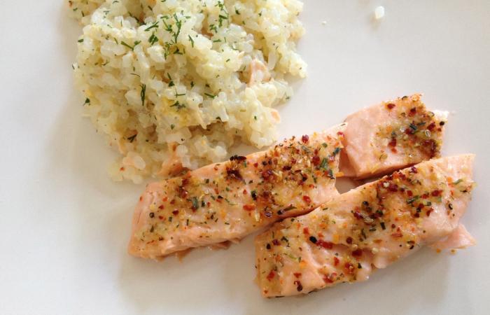 R�gime Dukan (recette minceur) : Risotto au saumon #dukan https://www.proteinaute.com/recette-risotto-au-saumon-11455.html