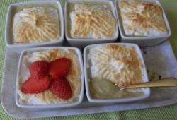 Recette Dukan : Crème de rhubarbe meringuée