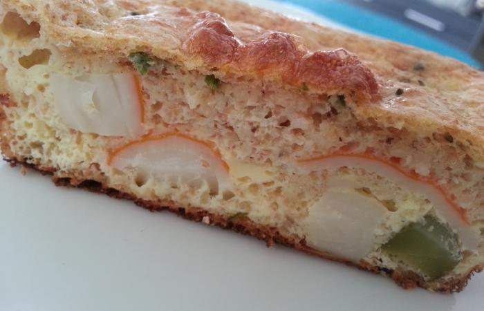 Régime Dukan (recette minceur) : Cake surimis cornichons avec sons #dukan https://www.proteinaute.com/recette-cake-surimis-cornichons-avec-sons-11487.html