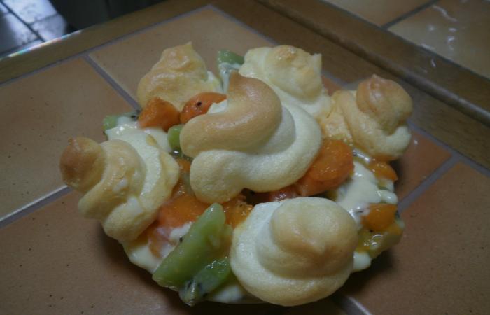 R�gime Dukan (recette minceur) : Dessert fruit� aux vraies meringues sur lit de cr�me patissi�re #dukan https://www.proteinaute.com/recette-dessert-fruite-aux-vraies-meringues-sur-lit-de-creme-patissiere-11528.html