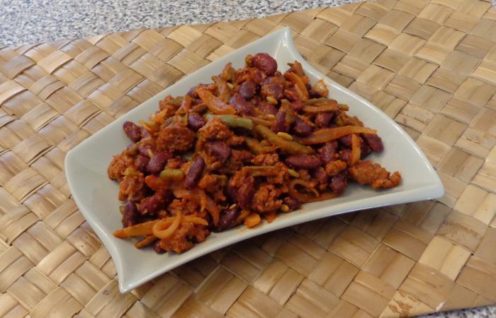 R�gime Dukan (recette minceur) : Chili rapide aux haricots rouges et verts #dukan https://www.proteinaute.com/recette-chili-rapide-aux-haricots-rouges-et-verts-11538.html