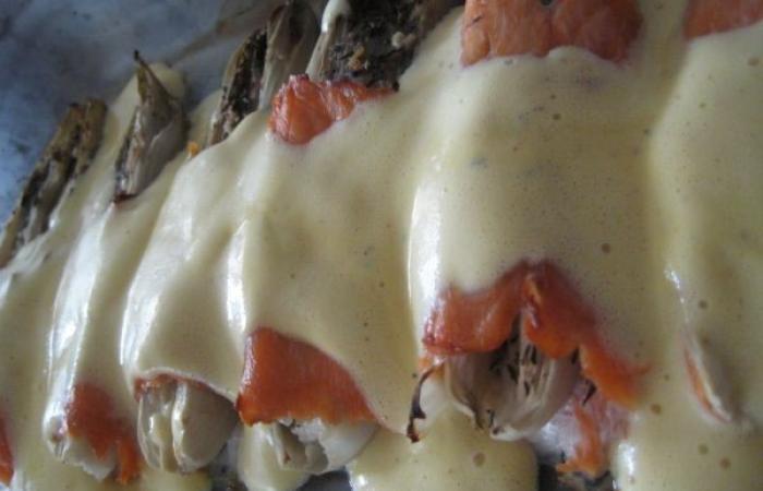 Régime Dukan (recette minceur) : Roulades de chicons au saumon fumé et sauce hollandaise #dukan https://www.proteinaute.com/recette-roulades-de-chicons-au-saumon-fume-et-sauce-hollandaise-1154.html
