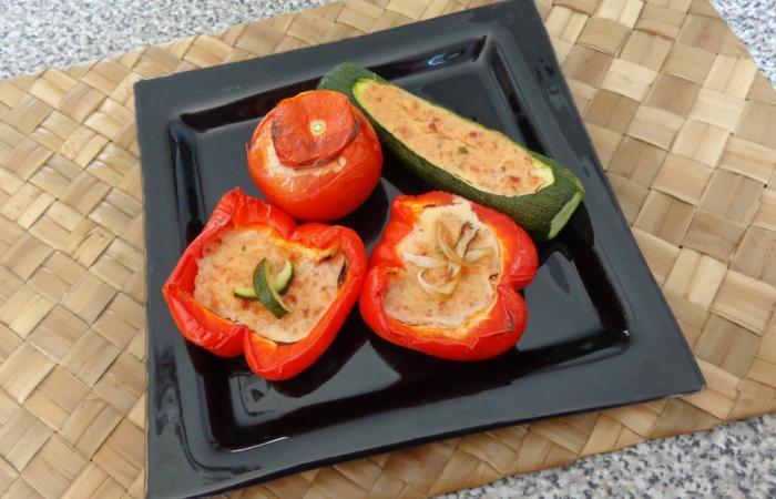 R�gime Dukan (recette minceur) : L�gumes farcis au jambon et ch�vre  #dukan https://www.proteinaute.com/recette-legumes-farcis-au-jambon-et-chevre-11558.html