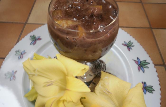Régime Dukan (recette minceur) : Coupe chocolat et pommes poêlées #dukan https://www.proteinaute.com/recette-coupe-chocolat-et-pommes-poelees-11608.html