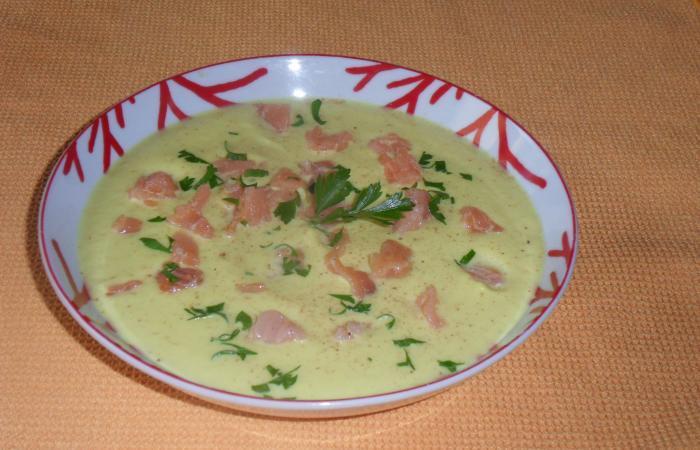 Velout� de choux fleur au saumon fum�