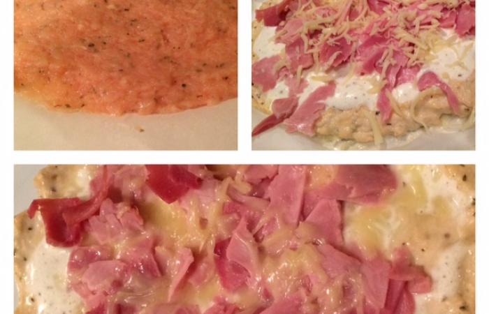 R�gime Dukan (recette minceur) : Pizza 100% prot�ines #dukan https://www.proteinaute.com/recette-pizza-100-proteines-11827.html