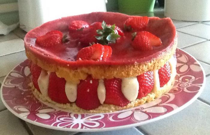 R�gime Dukan (recette minceur) : Fraisier #dukan https://www.proteinaute.com/recette-fraisier-11900.html