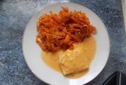 Recette Dukan : Pavé de colin et tagliatelles de carottes