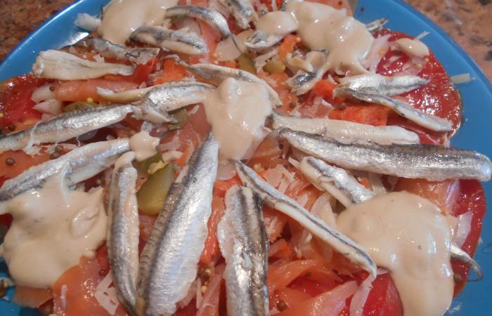 Rgime Dukan (recette minceur) : Salade tomates aux anchois #dukan https://www.proteinaute.com/recette-salade-tomates-aux-anchois-12015.html