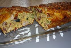 Recette Dukan : Cake moelleux poulet/grison/courgettes/poivrons