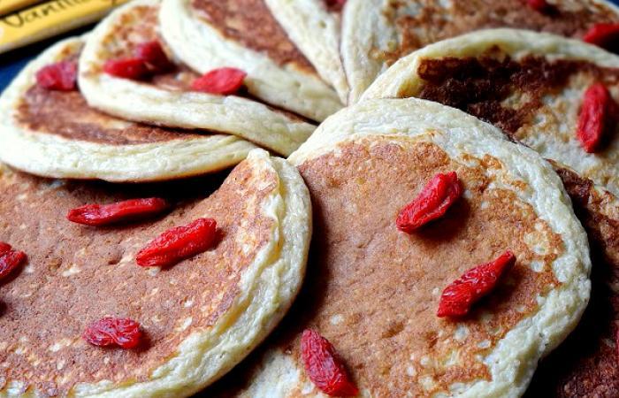 Régime Dukan (recette minceur) : Fluffy pancakes #dukan https://www.proteinaute.com/recette-fluffy-pancakes-12127.html