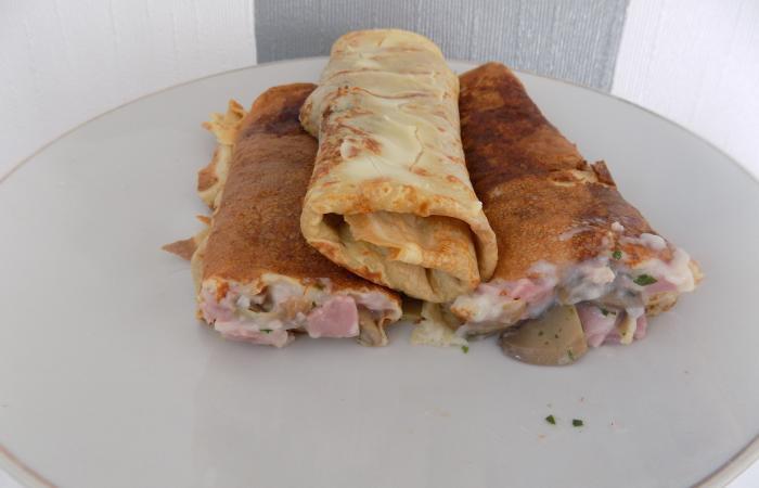 Régime Dukan (recette minceur) : Crepes champignons/jambon #dukan https://www.proteinaute.com/recette-crepes-champignons-jambon-12136.html