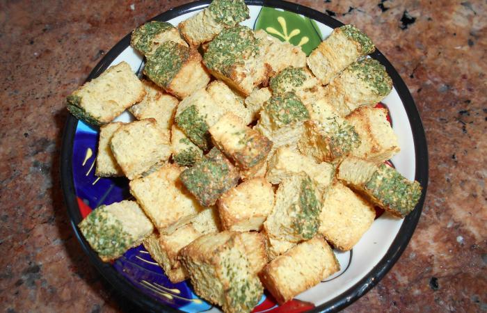 R�gime Dukan (recette minceur) : Cro�tons persill�s #dukan https://www.proteinaute.com/recette-croutons-persilles-12184.html