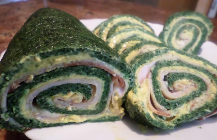 Régime Dukan (recette minceur) : Roulé d'Epinard Jambon-Aïoli #dukan https://www.proteinaute.com/recette-roule-d-epinard-jambon-aioli-12229.html