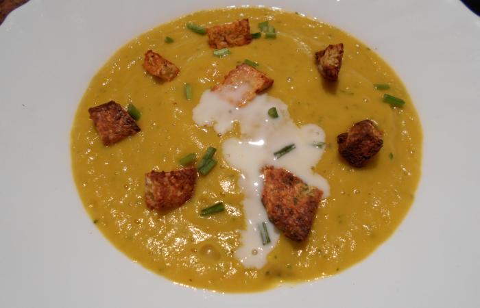 R�gime Dukan (recette minceur) : Cr�me de carottes et ses cro�tons #dukan https://www.proteinaute.com/recette-creme-de-carottes-et-ses-croutons-12305.html