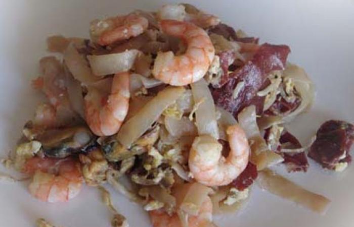 R�gime Dukan (recette minceur) : Pad tha� aux crevettes Dukanis� #dukan https://www.proteinaute.com/recette-pad-thai-aux-crevettes-dukanise-12380.html