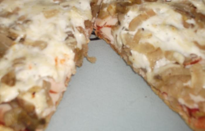 R�gime Dukan (recette minceur) : Pizza aux endives et poulet  #dukan https://www.proteinaute.com/recette-pizza-aux-endives-et-poulet-12461.html