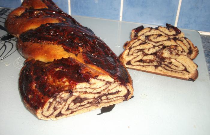 R�gime Dukan (recette minceur) : Brioche au chocolat tress�e 'Krantz cake' #dukan https://www.proteinaute.com/recette-brioche-au-chocolat-tressee-krantz-cake-12511.html