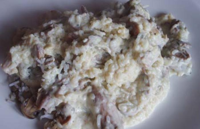 R�gime Dukan (recette minceur) : Risotto au poulet ar�me truffe noire #dukan https://www.proteinaute.com/recette-risotto-au-poulet-arome-truffe-noire-12580.html