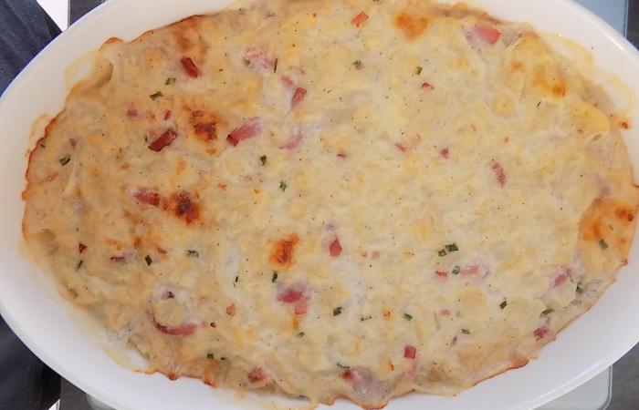 Gratin de chou-fleur lardons,fromage