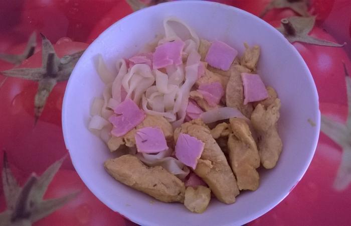R�gime Dukan (recette minceur) : Tagliatelles poulet/jambon #dukan https://www.proteinaute.com/recette-tagliatelles-poulet-jambon-12649.html