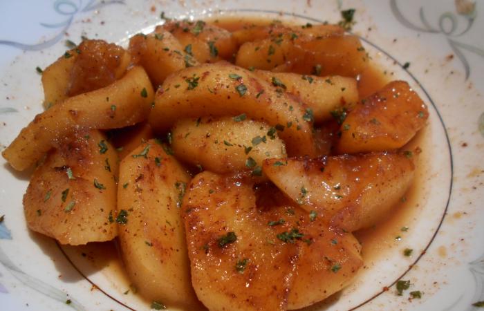 R�gime Dukan (recette minceur) : Pomme Caram�lis�e #dukan https://www.proteinaute.com/recette-pomme-caramelisee-12672.html