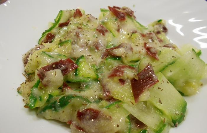 Carbonara de courgettes
