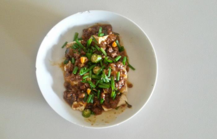 R�gime Dukan (recette minceur) : Tofu vapeur et viande hachee facon asiatique #dukan https://www.proteinaute.com/recette-tofu-vapeur-et-viande-hachee-facon-asiatique-12746.html