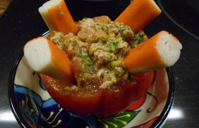 R�gime Dukan (recette minceur) : Tomate Fra�cheur #dukan https://www.proteinaute.com/recette-tomate-fraicheur-12748.html
