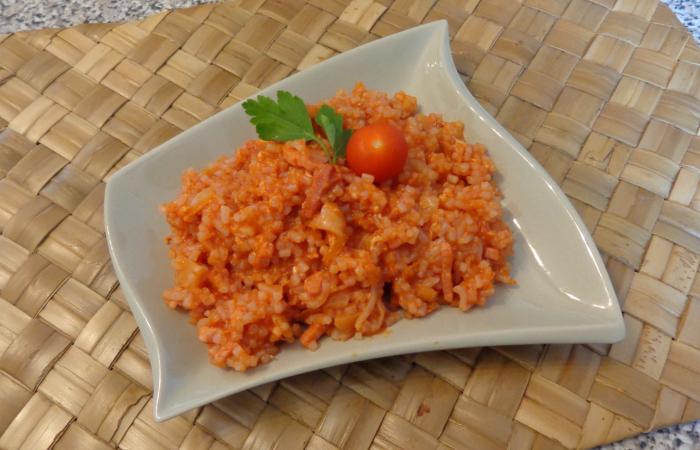 Riz de konjac � la tomate fa�on rizotto