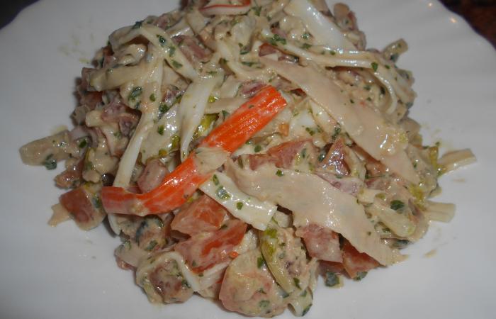 Rgime Dukan (recette minceur) : Salade de Tagliatelles #dukan https://www.proteinaute.com/recette-salade-de-tagliatelles-13118.html