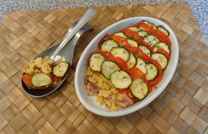 R�gime Dukan (recette minceur) : Tian de l�gumes sur lit de semoule au son #dukan https://www.proteinaute.com/recette-tian-de-legumes-sur-lit-de-semoule-au-son-13164.html