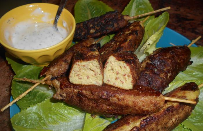 R�gime Dukan (recette minceur) : Kefta Poulet et sauce yaourt #dukan https://www.proteinaute.com/recette-kefta-poulet-et-sauce-yaourt-13201.html