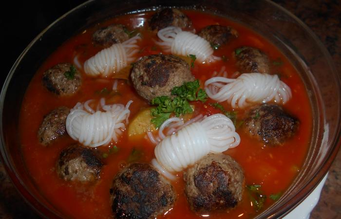 Minestrone aux boulettes