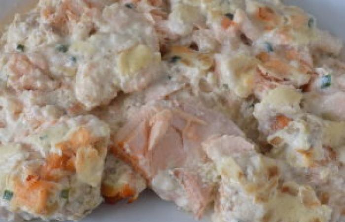 Rgime Dukan (recette minceur) : Cassolette de saumon au tofu #dukan https://www.proteinaute.com/recette-cassolette-de-saumon-au-tofu-13235.html