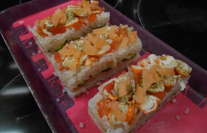 Régime Dukan (recette minceur) : Sushi cake #dukan https://www.proteinaute.com/recette-sushi-cake-13265.html