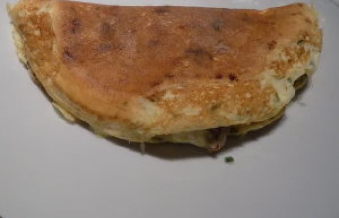 R�gime Dukan (recette minceur) : Omelette pepperoni/ch�vre  #dukan https://www.proteinaute.com/recette-omelette-pepperoni-chevre-13367.html