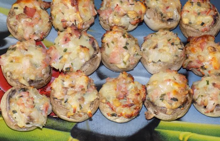Régime Dukan (recette minceur) : Champignons farcis jambon fromage #dukan https://www.proteinaute.com/recette-champignons-farcis-jambon-fromage-13392.html