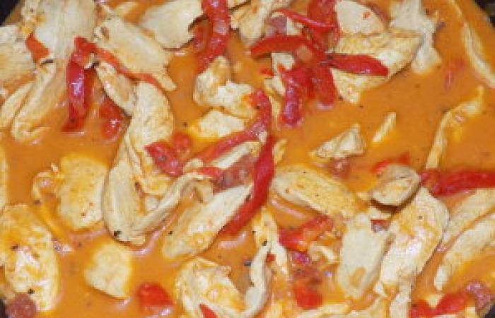 Régime Dukan (recette minceur) : Poulet au chorizo #dukan https://www.proteinaute.com/recette-poulet-au-chorizo-13417.html
