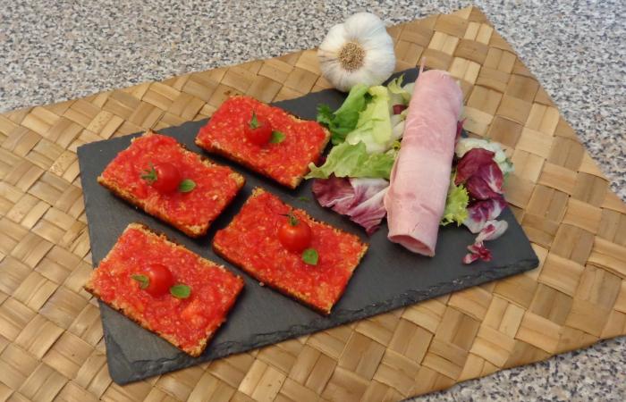 R�gime Dukan (recette minceur) : Pan con tomate #dukan https://www.proteinaute.com/recette-pan-con-tomate-13459.html
