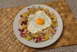 Recette Dukan : Salade poulet / ananas / œuf