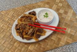 Recette Dukan : Bœuf aux oignons et pousses de bambou